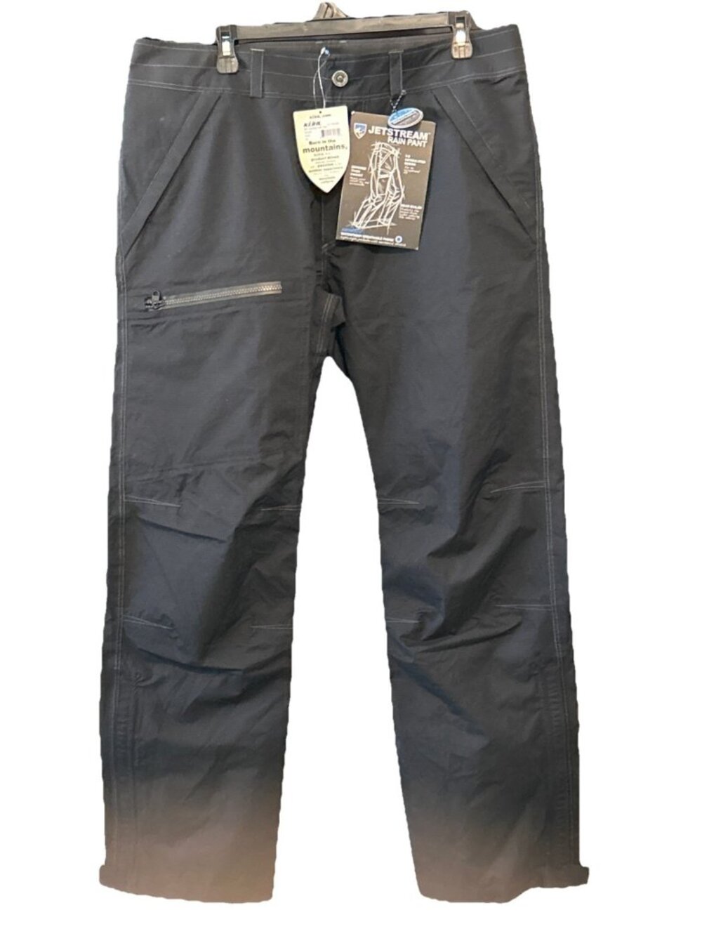 Kuhl Jetstream Rain Pants Men’s 35X32 Black Style 5153 NWT